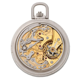 Swiss stainless steel open faced chronograph Circa 1941