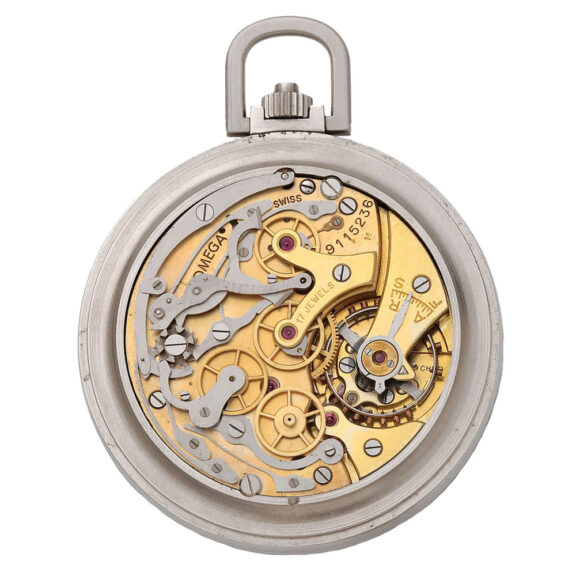Swiss stainless steel open faced chronograph Circa 1941 Swiss stainless steel open faced chronograph Circa 1941