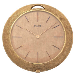 Swiss 18K yellow gold open faced dress watch Circa 1960