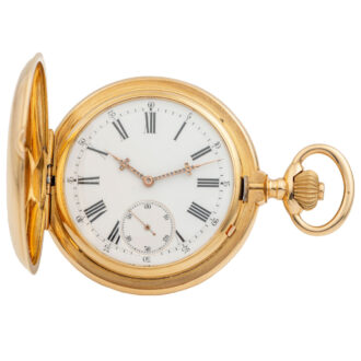 Swiss gold watch with one minute tourbillon Circa 1900