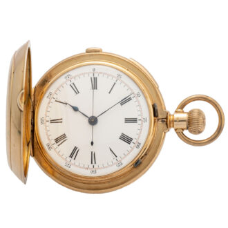 Fine Swiss 14K gold repeating chronograph Circa 1890