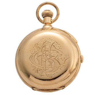 Fine Swiss 14K gold repeating chronograph Circa 1890