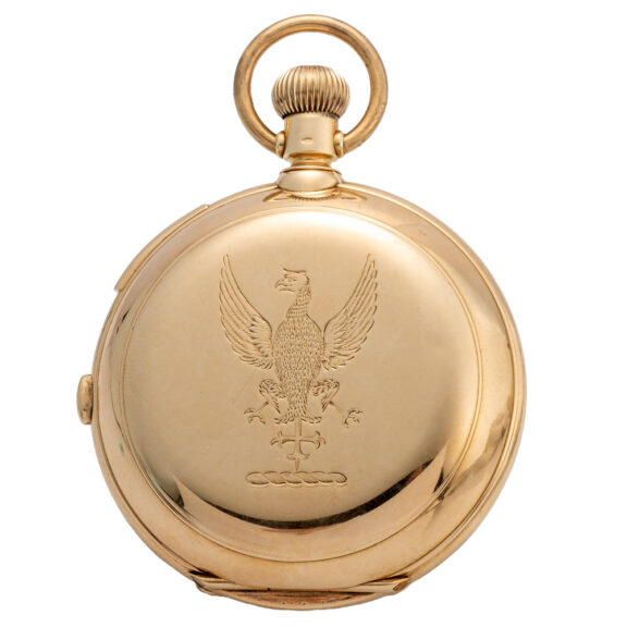 Fine Swiss 14K gold repeating chronograph Circa 1890 Fine Swiss 14K gold repeating chronograph Circa 1890