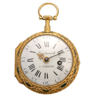Swiss gold and enamel Louis XV pocket watch Circa 1750