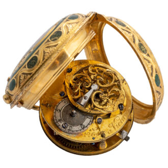 Swiss gold and enamel Louis XV pocket watch Circa 1750