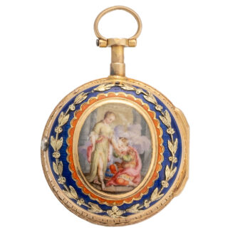 Swiss gold and enamel Louis XV pocket watch Circa 1780