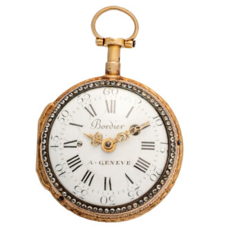 Swiss gold and enamel Louis XV pocket watch Circa 1780