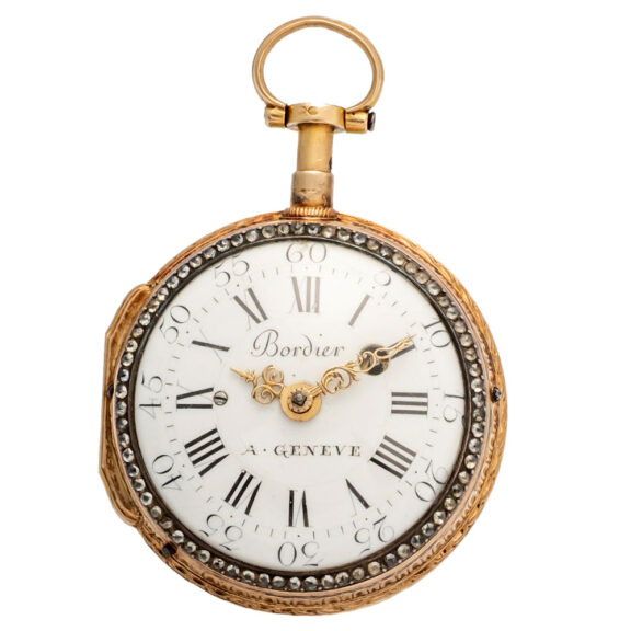 Swiss gold and enamel Louis XV pocket watch Circa 1780 Swiss gold and enamel Louis XV pocket watch Circa 1780