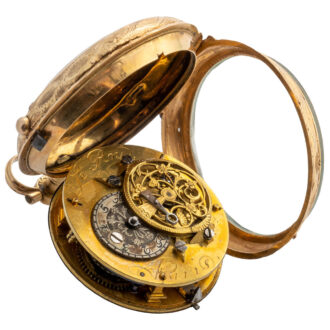 Swiss gold and enamel Louis XV pocket watch Circa 1780