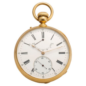 French gold open faced with 30H power reserve Circa 1872