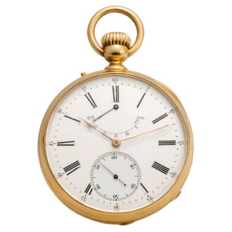 French gold open faced with 30H power reserve Circa 1872