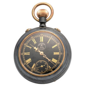 Rare Swiss gun metal double faced pocket watch Circa 1900