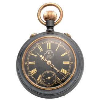 Rare Swiss gun metal double faced pocket watch Circa 1900