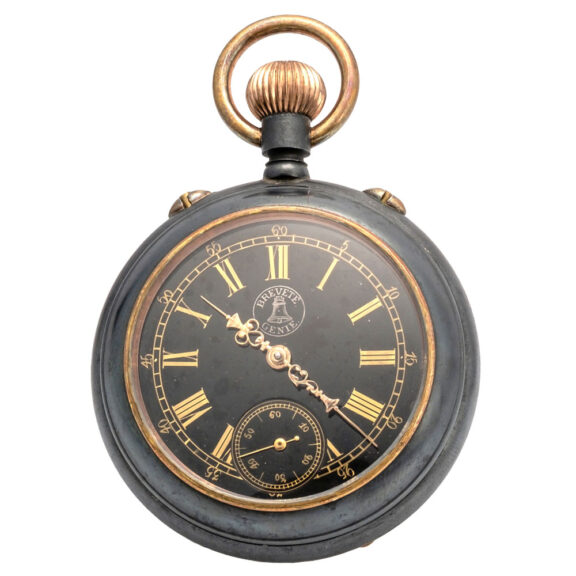 Rare Swiss gun metal double faced pocket watch Circa 1900