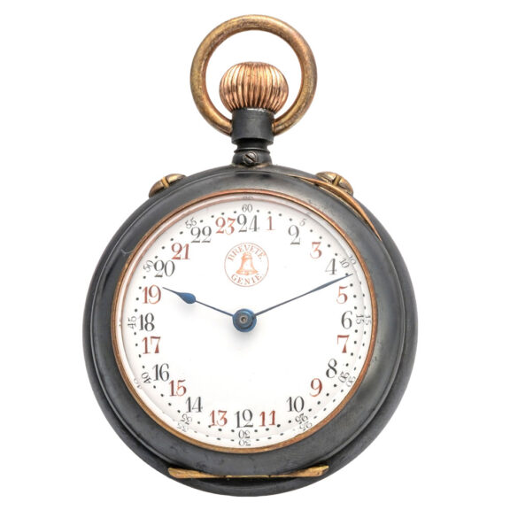 Rare Swiss gun metal double faced pocket watch Circa 1900 Rare Swiss gun metal double faced pocket watch Circa 1900