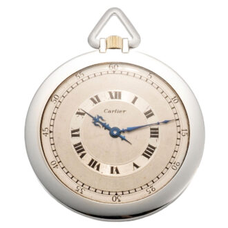 Fine French platinum knife edged pocket watch Circa 1925