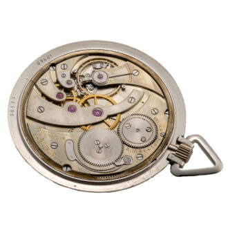Fine French platinum knife edged pocket watch Circa 1925