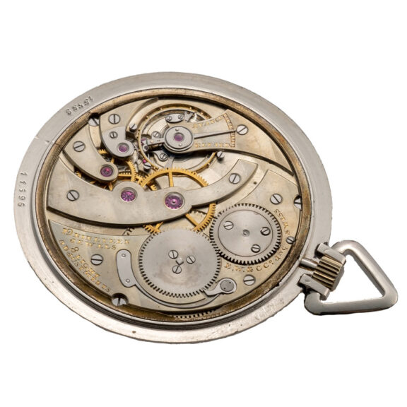 Fine French platinum knife edged pocket watch Circa 1925 Fine French platinum knife edged pocket watch Circa 1925