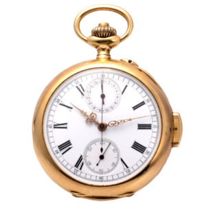 Swiss 18K gold quarter repeating chronograph Circa 1905