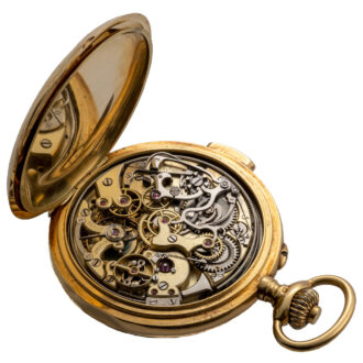 Swiss 18K gold quarter repeating chronograph Circa 1905