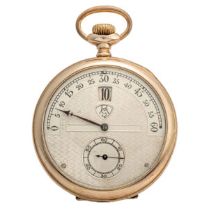 Swiss gilt metal pocket watch with digital hours Circa 1905