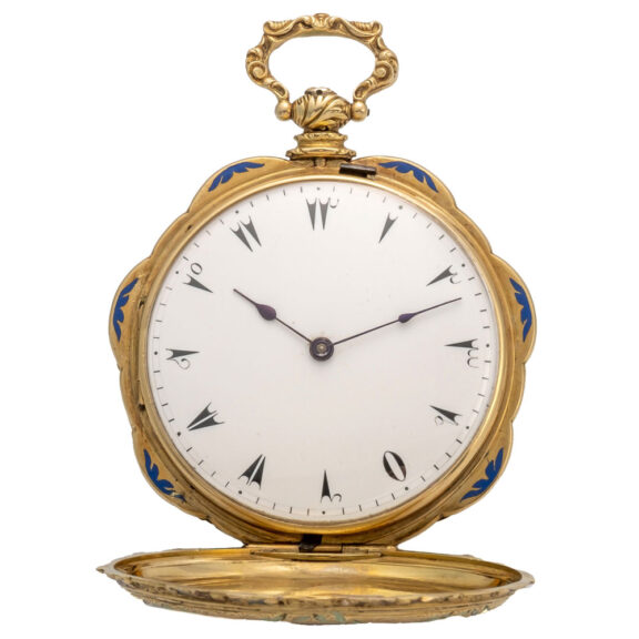 Swiss gold scalloped watch for the Turkish market Circa 1850 Swiss gold scalloped watch for the Turkish market Circa 1850