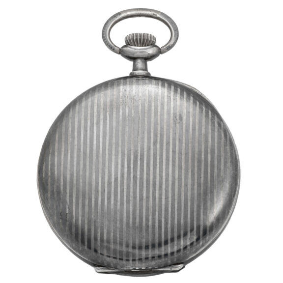 Swiss silver niello Art Deco digital pocket watch Circa 1920 Swiss silver niello Art Deco digital pocket watch Circa 1920