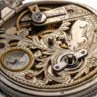 Swiss silver open faced cylinder pocket watch Circa 1860