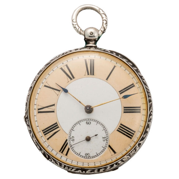 Swiss silver keywinding cylinder pocket watch Circa 1860 Swiss silver keywinding cylinder pocket watch Circa 1860