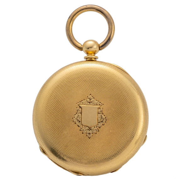 Swiss gold open faced keywinding pocket watch Circa 1840 Swiss gold open faced keywinding pocket watch Circa 1840