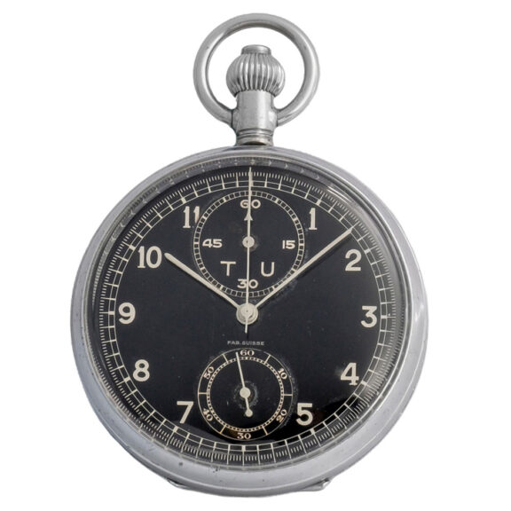 French chromium pocket watch with chronograph Circa 1960
