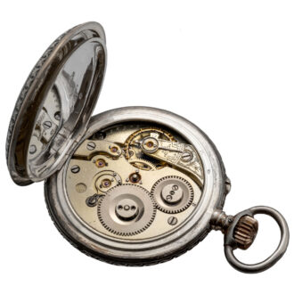 Swiss silver watch made for the shooting contest Circa 1890