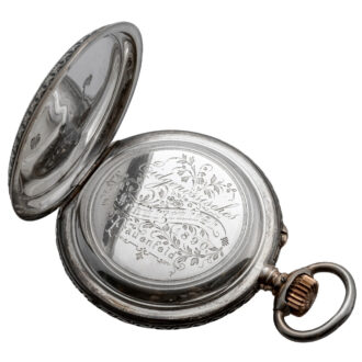 Swiss silver watch made for the shooting contest Circa 1890