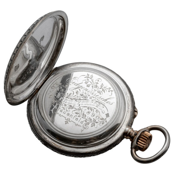 Swiss silver watch made for the shooting contest Circa 1890 Swiss silver watch made for the shooting contest Circa 1890