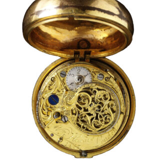 English copper verge with landscape dial scene Circa 1760