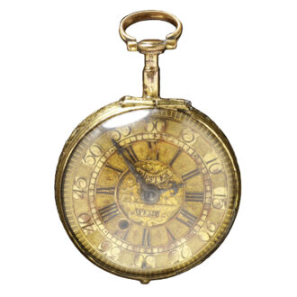 German gilt copper pair cased verge watch Circa 1710-1720
