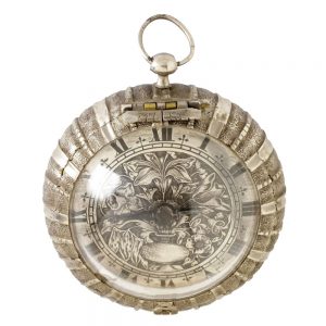 French silver pair cased watch by Pierre Durand Circa 1700