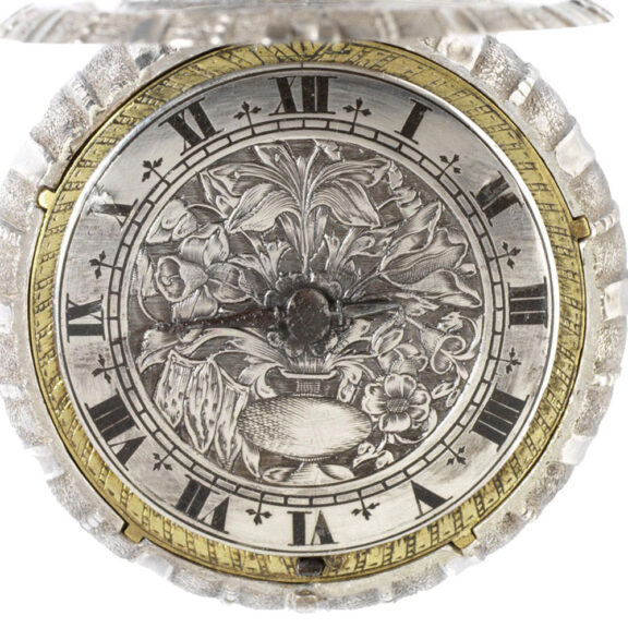 French silver pair cased watch by Pierre Durand Circa 1700 French silver pair cased watch by Pierre Durand Circa 1700