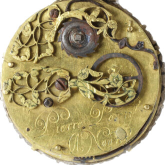 French silver pair cased watch by Pierre Durand Circa 1700