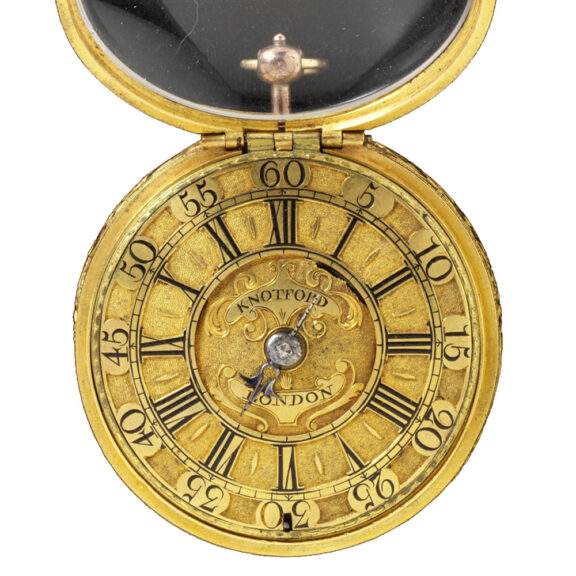 English gold pair cased verge pocket watch Circa 1683 English gold pair cased verge pocket watch Circa 1683