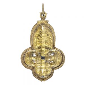 French gilt-brass pair cased verge pocket watch Circa 1700