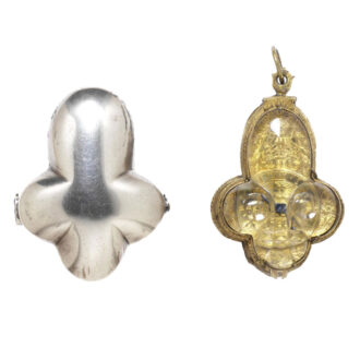 French gilt-brass pair cased verge pocket watch Circa 1700