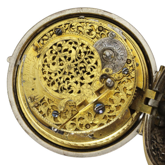English silver repeating verge pocket watch Circa 1700 English silver repeating verge pocket watch Circa 1700