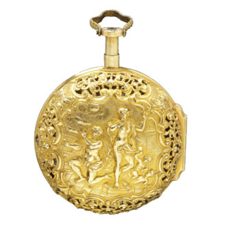 German gold repoussé verge with chatelaine Circa 1730