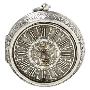 Swiss silver one-handed pair-cased pocket watch Circa 1700