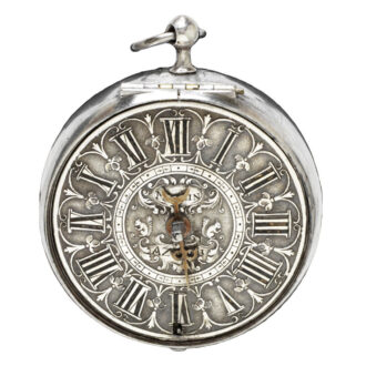 Swiss silver one-handed pair-cased pocket watch Circa 1700