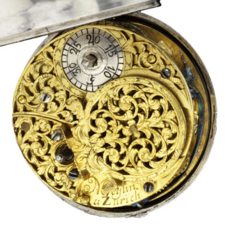 Swiss silver one-handed pair-cased pocket watch Circa 1700