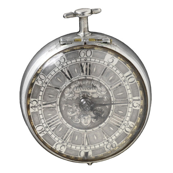 Swiss silver pair cased verge pocket watch Circa 1700