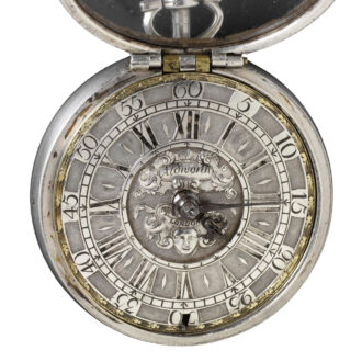 Swiss silver pair cased verge pocket watch Circa 1700
