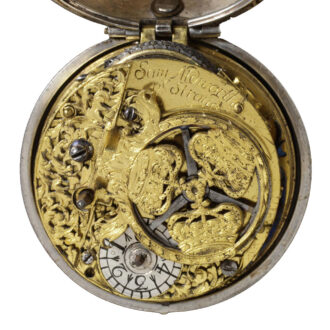 Swiss silver pair cased verge pocket watch Circa 1700